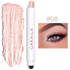 Double-headed Monochrome Pearlescent Eye Shadow Stick (Option: 08 Color)
